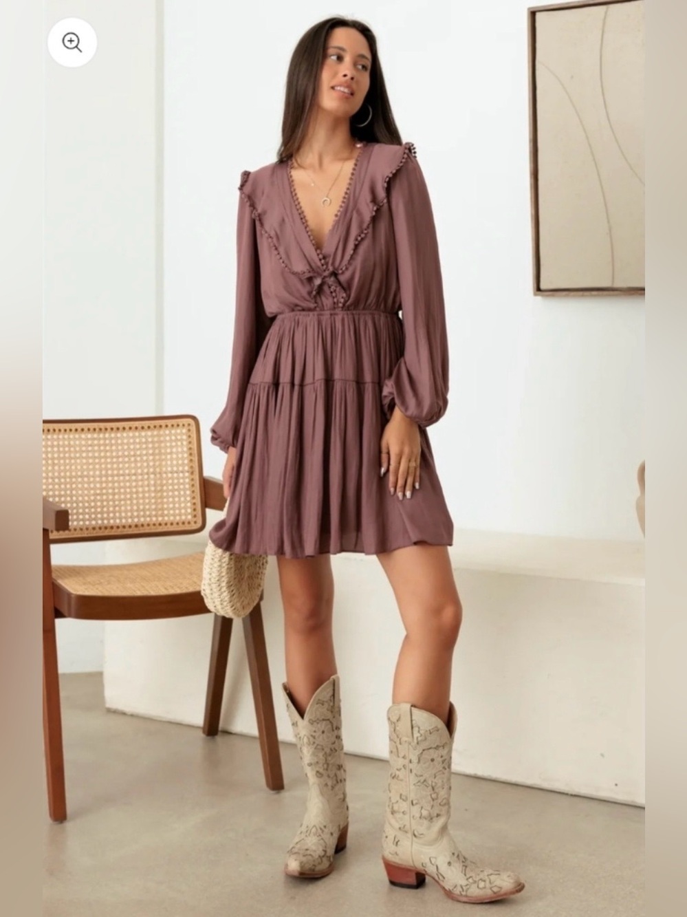Mustard Seed Mauve Ruffle Dress